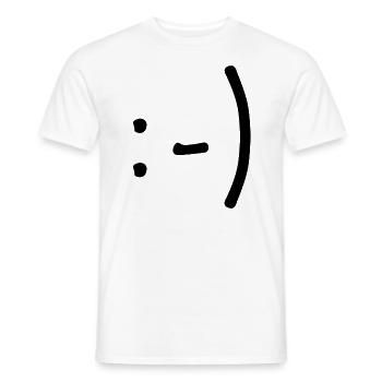 Just smile - Men's T-Shirt - white - Front - AI Model Male 178 dark (178cm)