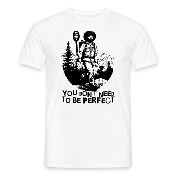 Nature Painter Man : Vous n’avez pas besoin d’être parfait - T-shirt homme - blanc - Devant - AI Model Male 178 dark (178cm)