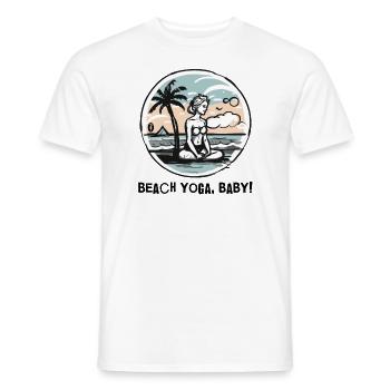 C’est le yoga de plage, bébé - T-shirt homme - blanc - Devant - AI Model Male 178 dark (178cm)