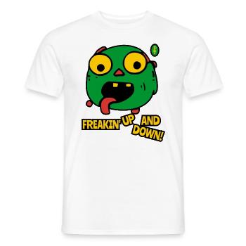Monstre de dessin animé Freakin' Up and Down - T-shirt homme - blanc - Devant - AI Model Male 178 dark (178cm)