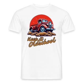 Behalte es altmodisch: Ein Pick-up-Truck - Männer T-Shirt - Weiß - Vorne - AI Model Male 178 dark (178cm)