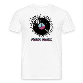 Funky Funk Musik Vinyl - Männer T-Shirt - Weiß - Vorne - AI Model Male 178 dark (178cm)