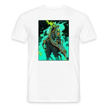 Anime Manga Cyborg: Royal Destroyer - Men's T-Shirt - white - Front - AI Model Male 178 dark (178cm)