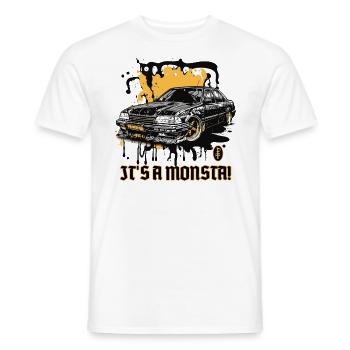 Une voiture monstrueuse monstrueuse - T-shirt homme - blanc - Devant - AI Model Male 178 dark (178cm)