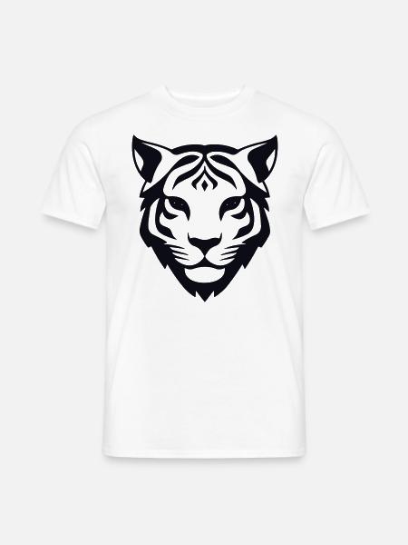 Felin Dschungel-Tigerkopf - Männer T-Shirt - Weiß