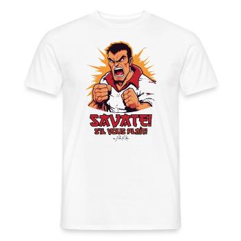 Französische Kampfkunst Savate - Männer T-Shirt - Weiß - Vorne - AI Model Male 178 dark (178cm)