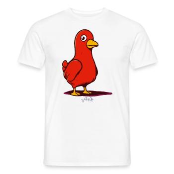 Der verdächtige Cartoon Vogel - Männer T-Shirt - Weiß - Vorne - AI Model Male 178 dark (178cm)