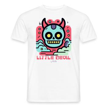 Moderner Cartoon-Stil: Kleiner Teufel - Männer T-Shirt - Weiß - Vorne - AI Model Male 178 dark (178cm)