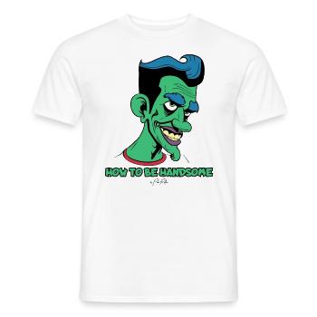 Wie man gut aussieht: Attraktiver Cartoon-Mann - Männer T-Shirt - Weiß - Vorne - AI Model Male 178 dark (178cm)
