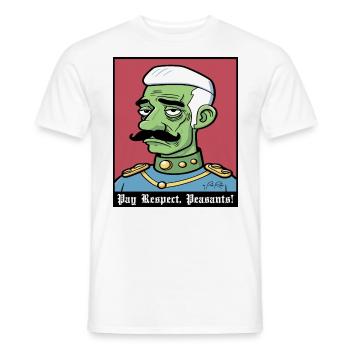 Zolle Respekt, ihr Bauern - der Edelmann - Männer T-Shirt - Weiß - Vorne - AI Model Male 178 dark (178cm)