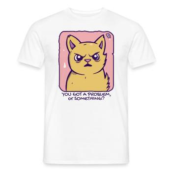 Du hast ein Problem? Passiv-aggressive Katze - Männer T-Shirt - Weiß - Vorne - AI Model Male 178 dark (178cm)