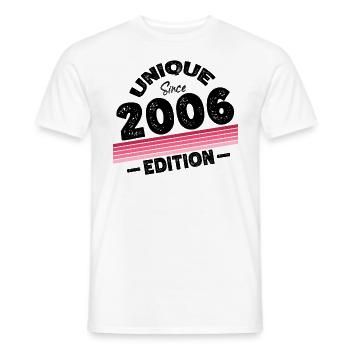 Unique Since 2006 Edition Birthday Vintage 2006 - Men's T-Shirt - white - Front - AI Model Male 178 dark (178cm)