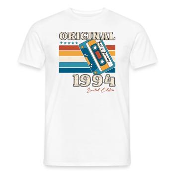 30e anniversaire Cassette janvier Vintage 1994 - T-shirt homme - blanc - Devant - AI Model Male 178 dark (178cm)