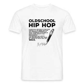 Old-School Hip-Hop übernimmt die Kontrolle zurück - Männer T-Shirt - Weiß - Vorne - AI Model Male 178 dark (178cm)