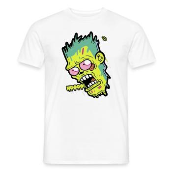Cartoon Zombie Dit Non - T-shirt homme - blanc - Devant - AI Model Male 178 dark (178cm)