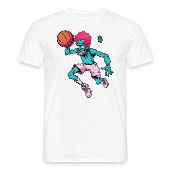 Dessin animé d’un joueur de basket-ball zombie drôle - T-shirt homme - blanc - Devant - AI Model Male 178 dark (178cm)