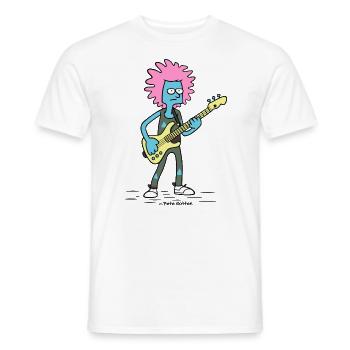 The coolest bass player in the band - Men's T-Shirt - white - Front - AI Model Male 178 dark (178cm)