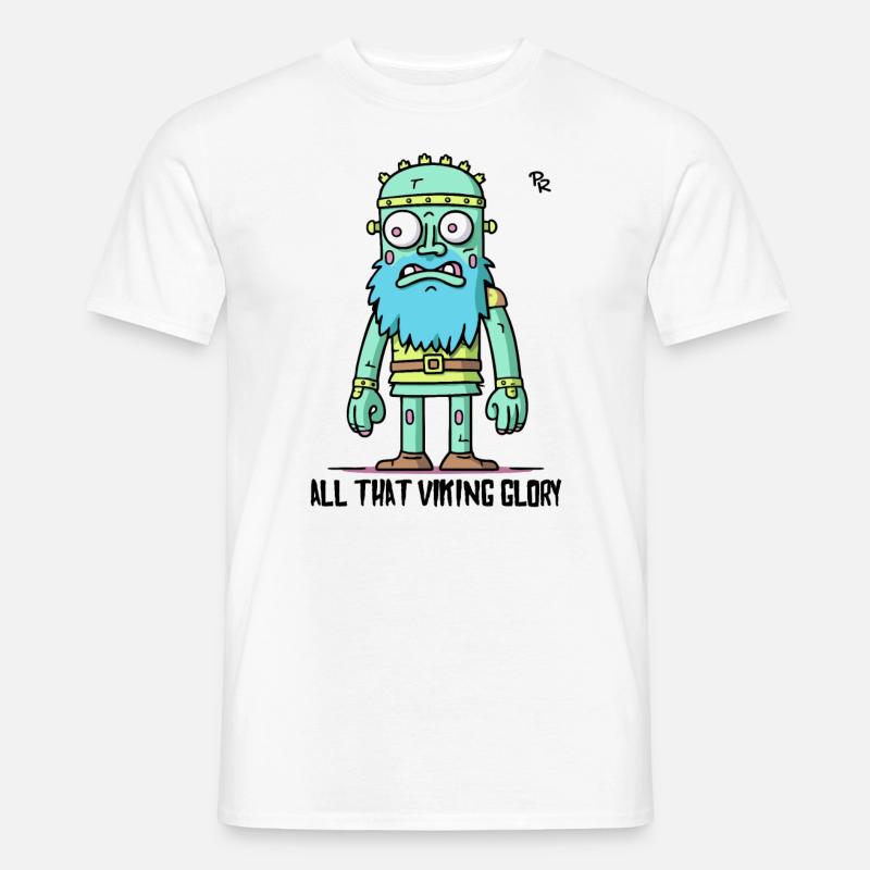 Cartoon, all dieser Wikinger Ruhm - Männer T-Shirt - Weiß