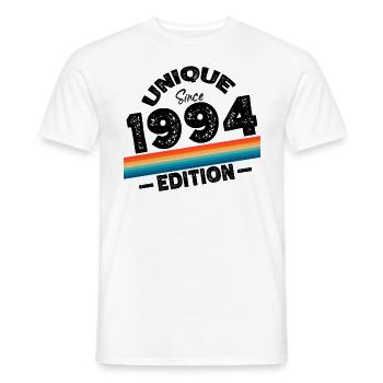 Unique depuis 1994 Edition Anniversaire Millésime 1994 - T-shirt homme - blanc - Devant - AI Model Male 178 dark (178cm)
