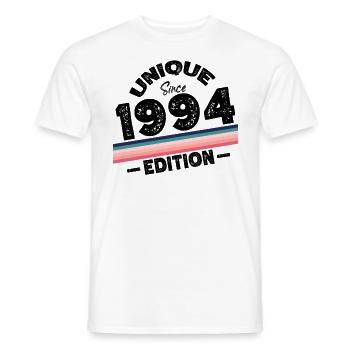 Unique depuis 1994 Edition Anniversaire Millésime 1994 - T-shirt homme - blanc - Devant - AI Model Male 178 dark (178cm)