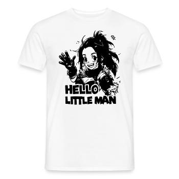 guerrier d’anime mignon : bonjour petit homme - T-shirt homme - blanc - Devant - AI Model Male 178 dark (178cm)