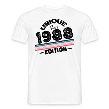 Unique Since 1988 Edition Birthday Vintage 1988 - Men's T-Shirt - white - Front - AI Model Male 178 dark (178cm)