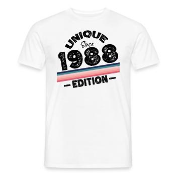 Unique Since 1988 Edition Birthday Vintage 1988 - Men's T-Shirt - white - Front - AI Model Male 178 dark (178cm)
