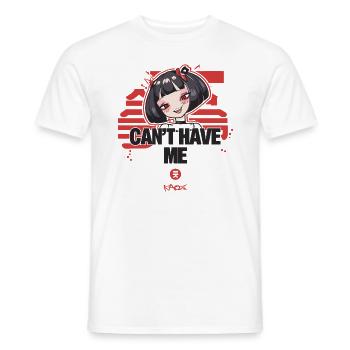 Can't Have Me Anime Girl - Men's T-Shirt - white - Front - AI Model Male 178 dark (178cm)