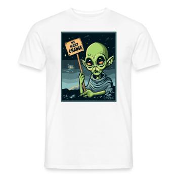 Wir wollen Veränderung, außerirdischer Protest - Männer T-Shirt - Weiß - Vorne - AI Model Male 178 dark (178cm)