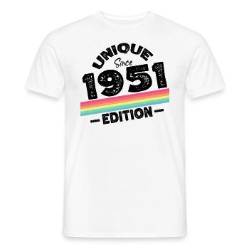 Unique Since 1951 Edition Birthday Vintage 1951 - Men's T-Shirt - white - Front - AI Model Male 178 dark (178cm)
