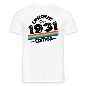 Unique Since 1931 Edition Birthday Vintage 1931 - Men's T-Shirt - white - Front - AI Model Male 178 dark (178cm)