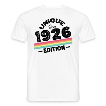 Unique Since 1926 Edition Birthday Vintage 1926 - Men's T-Shirt - white - Front - AI Model Male 178 dark (178cm)