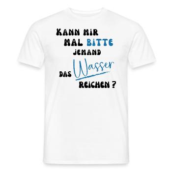 Can someone please hold a candle to me? - Men's T-Shirt - white - Front - AI Model Male 178 dark (178cm)