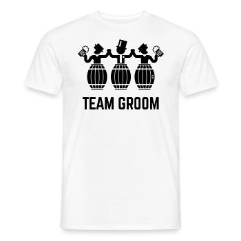 Team Groom (Junggesellenabschied / Bierfässer / B) - Männer T-Shirt - Weiß - Vorne - AI Model Male 178 dark (178cm)