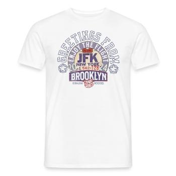 Greetings from Brooklyn - T-shirt homme - blanc - Devant - AI Model Male 178 dark (178cm)