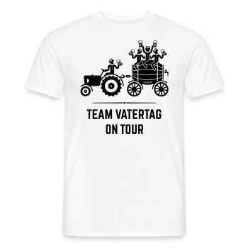 Team Vatertag On Tour (Trecker / Bierfass / Black) - Männer T-Shirt - Weiß - Vorne - AI Model Male 178 dark (178cm)