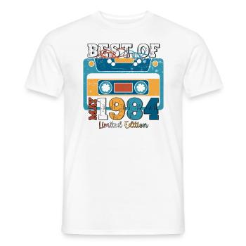 Geburtstag 1984 Mai 1984 Jahrgang 1984 Legende 84 - Männer T-Shirt - Weiß - Vorne - AI Model Male 178 dark (178cm)