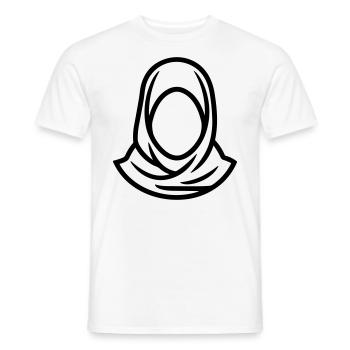 Hijab Kopftuch Muslimische Frau - Männer T-Shirt - Weiß - Vorne - AI Model Male 178 dark (178cm)