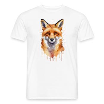 Verspieltes Fuchs Aquarell - Männer T-Shirt - Weiß - Vorne - AI Model Male 178 dark (178cm)