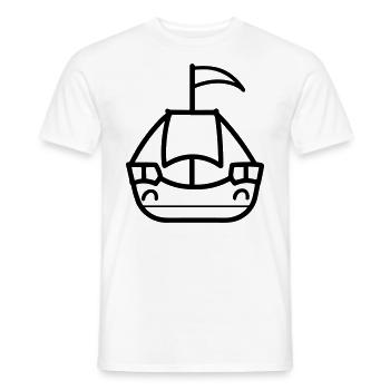 Piratenschiff - Männer T-Shirt - Weiß - Vorne - AI Model Male 178 dark (178cm)