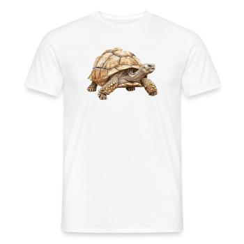 African Sulcata Tortoise - Männer T-Shirt - Weiß - Vorne - AI Model Male 178 dark (178cm)