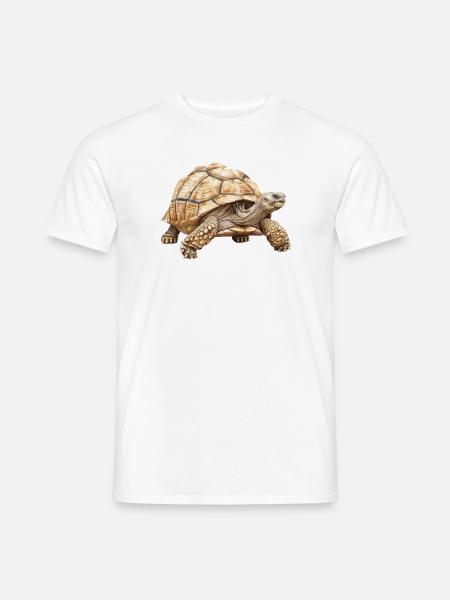 African Sulcata Tortoise - Männer T-Shirt - Weiß