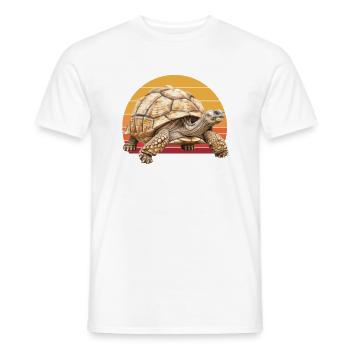 African Sulcata Tortoise - Männer T-Shirt - Weiß - Vorne - AI Model Male 178 dark (178cm)