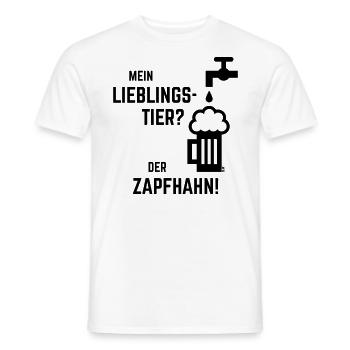 Mein Lieblingstier? Der Zapfhahn! (Bier / Black) - Männer T-Shirt - Weiß - Vorne - AI Model Male 178 dark (178cm)