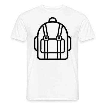 Sac à dos - T-shirt homme - blanc - Devant - AI Model Male 178 dark (178cm)