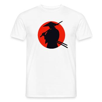 Samurai - Men's T-Shirt - white - Front - AI Model Male 178 dark (178cm)
