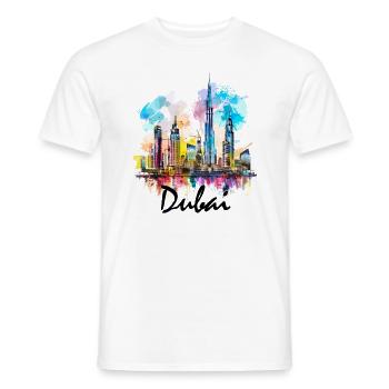 Dubai Skyline Arab Emirates - Männer T-Shirt - Weiß - Vorne - AI Model Male 178 dark (178cm)