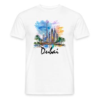 Dubai Skyline Arab Emirates - Männer T-Shirt - Weiß - Vorne - AI Model Male 178 dark (178cm)
