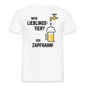Mein Lieblingstier? Der Zapfhahn! (Bier / 2C) - Männer T-Shirt - Weiß - Vorne - AI Model Male 178 dark (178cm)