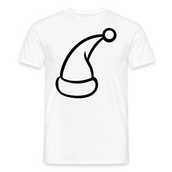 Christmas hat - Men's T-Shirt - white - Front - AI Model Male 178 dark (178cm)
